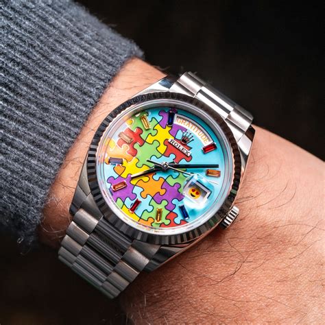 rolex with puzzle face|the day of the week rolex.